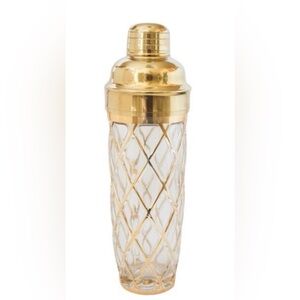 ALTUZARRA GOLD LATTICE glass SHAKER, matching glasses also listed